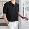 Men's Summer Casual Polo Shirt - Solid Color, Lightweight, Loose Fit, Lapel, Short Sleeves