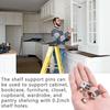 20Pcs Shelf Brackets Support Studs Pegs 5mm Metal Pin Shelves Seperator Furniture Shelf Wall Mount Bracket Holder For Cabinet