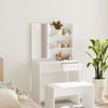 802804 vidaXL Dressing Table with Mirror White 74.5x40x141 Cm