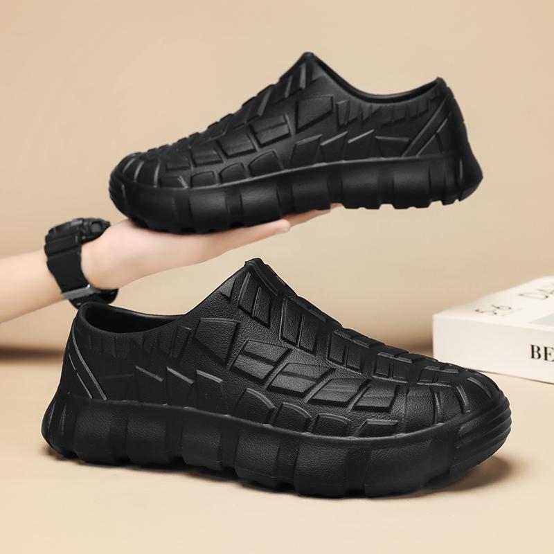 Coming Men Chef Shoes Anti Slip Work Shoes Lazy Slippers Casual Trendy Slipper One Step Garden Shoe for Beach Zapatillas Male