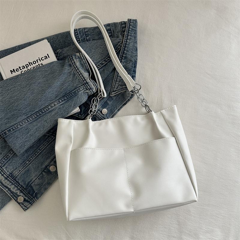 

Премиальный сенс универсальный женский 2025 новая сумка-мессенджер портативная сумка-тоут для поездок большой вместимости студенческая классная сумка на плечо Without pendant белый