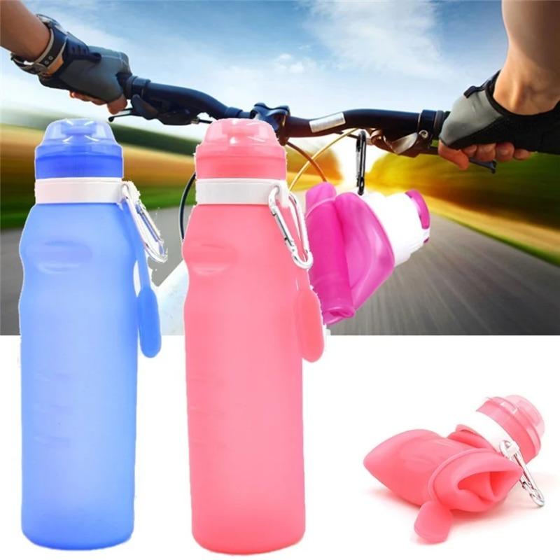 600ml Sammenleggbar Drikkeflaske Kjele Kopp Silikon Reise Utendørs Sport Sykkel Sykling Tilbehør