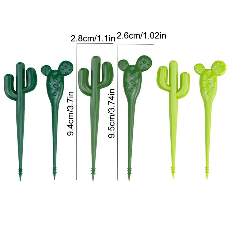 6 Pcs Mini Cactus Food Pick Kid Food Fruit Fork Bento Box Decor Reusable