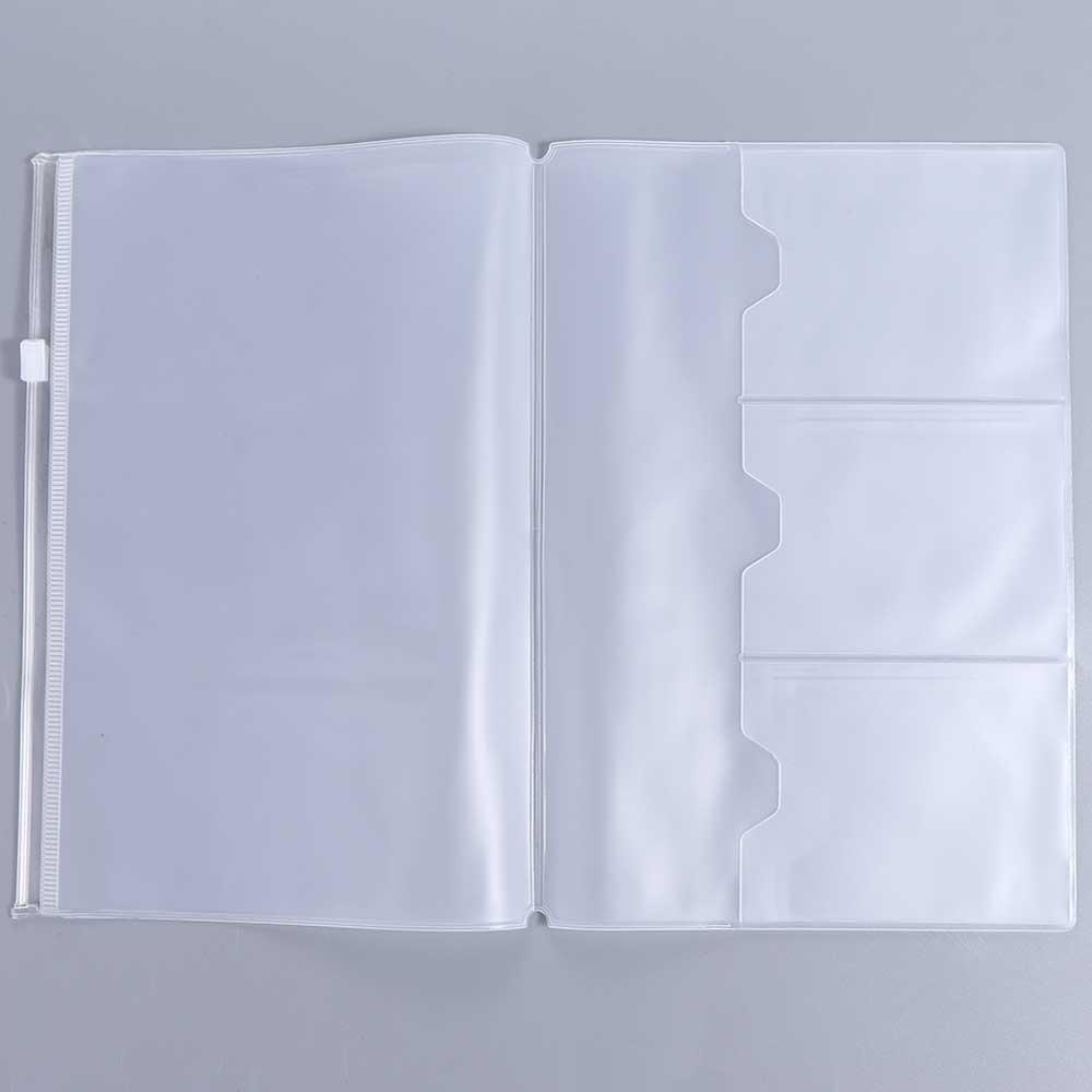 Standard-Taschen-Kartenhalter Aufbewahrungs-Notizbuch Aufbewahrungstasche Notizbuch-Reißverschlusstasche PVC-Reißverschlusstasche Journal-Planer Kartenhalter