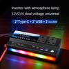 3000W/4000W/6000W Portable LED Display Car Inverter High-power Voltage Converter Household Charging Converter With Lights