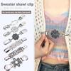 Retro Pullover Strickjacke Schalklammern Verschlüsse Kleidernadeln Vintage Kleider Clip Brosche Clip Hemdklammern für Damen Mädchen Strass