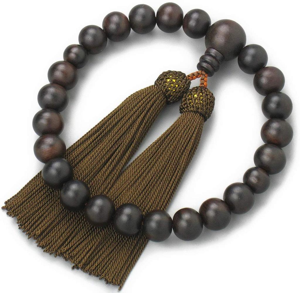 Nenjudo in Genuine Ebony Prayer Beads Prayer Beads Handmade Japanese Prayer Beads Brown Suitable for All Sects by a Prayer Bead Manufacturer with Over