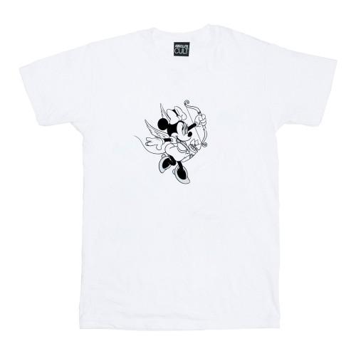 Disney Womens/Ladies Minnie Mouse Love Cherub Cotton Boyfriend T-Shirt