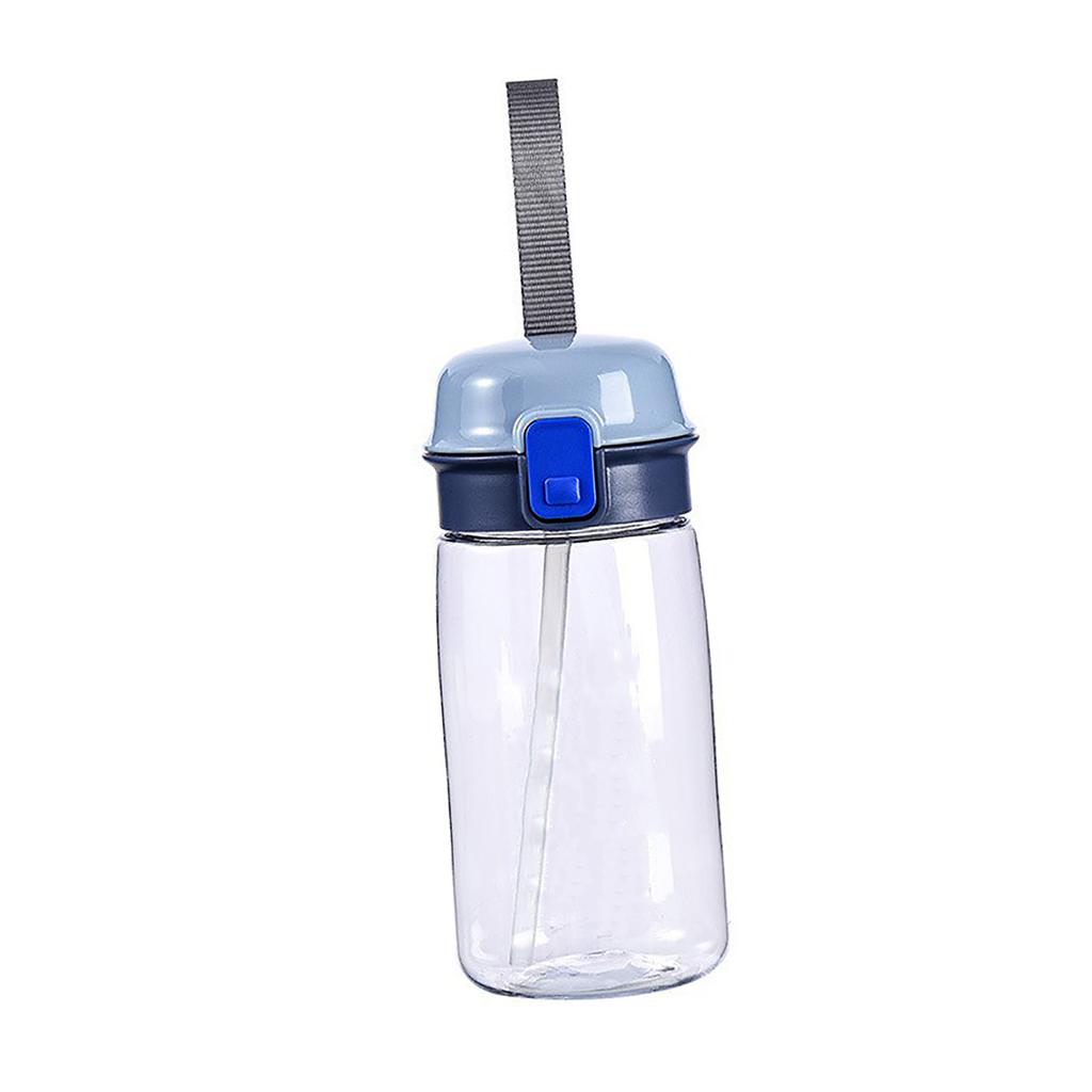 Borraccia PC con Tappo a Cannuccia 520ml Resistente alle Cadute Borraccia per Acqua da Bere con Tracolla per Bambini Studenti Adulti