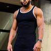 Men's Summer Fitness Sleeveless T-Back Tank for Outdoor Running & Casual Sports