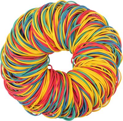 Rubber Bands Colors 150pcs Elastic Rubber Bands for Office Supplies Home Blue Yellow Red Green.