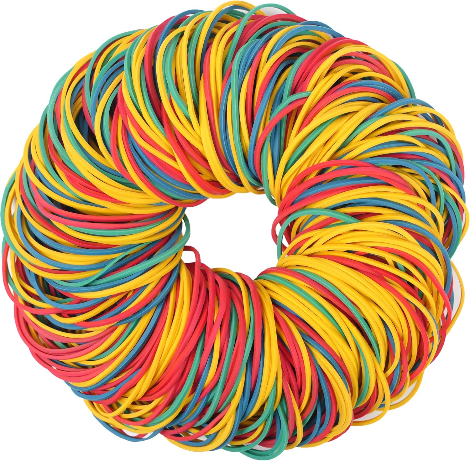 

Цветные резинки 150 шт. Эластичные резинки для офисных принадлежностей, дома, синие, желтые, красные, зеленые.