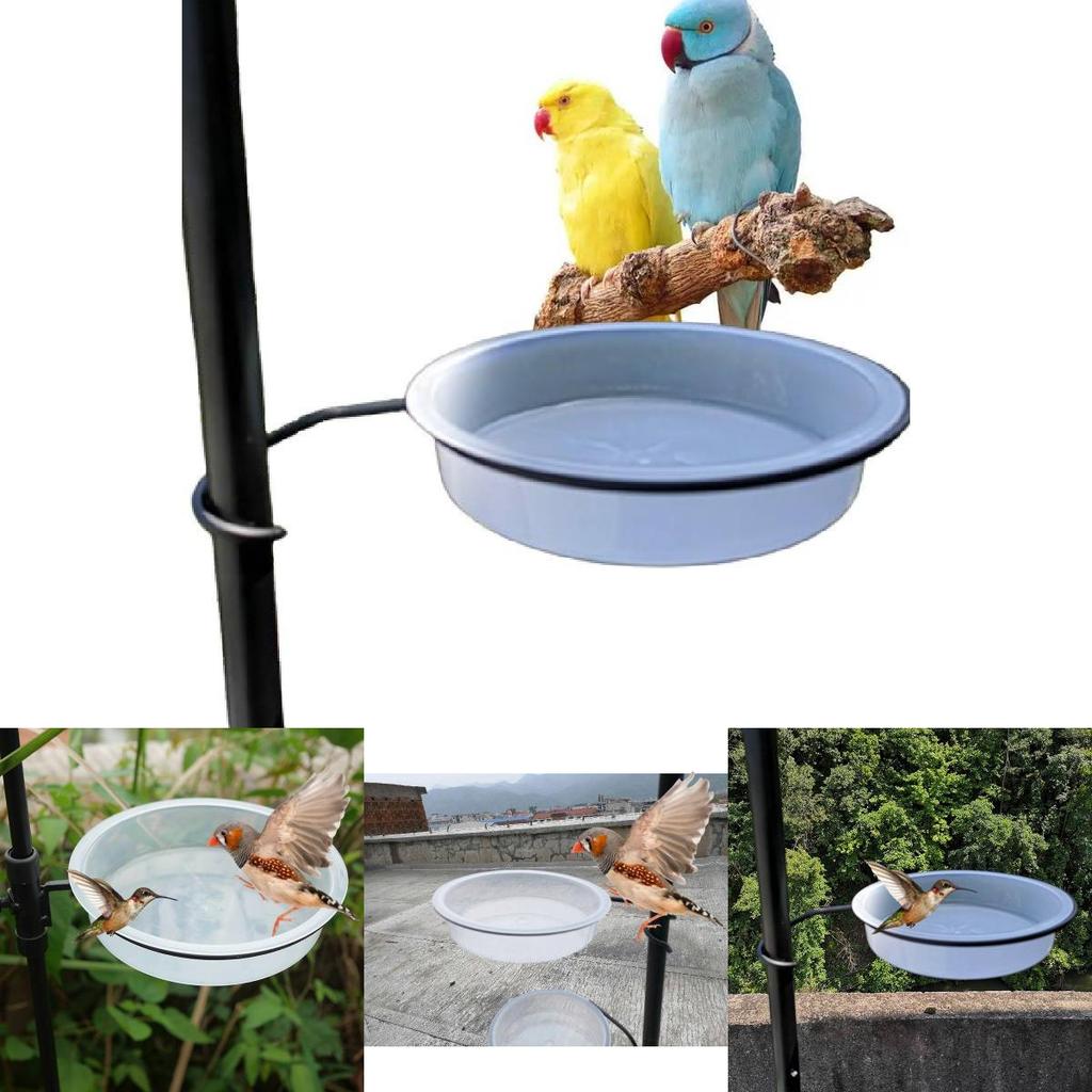 Hochwertiger Plastik-Vogelfutterspender mit stabilem Metallständer und vielseitiger Kolibri-Wasserschale für den Außenbereich