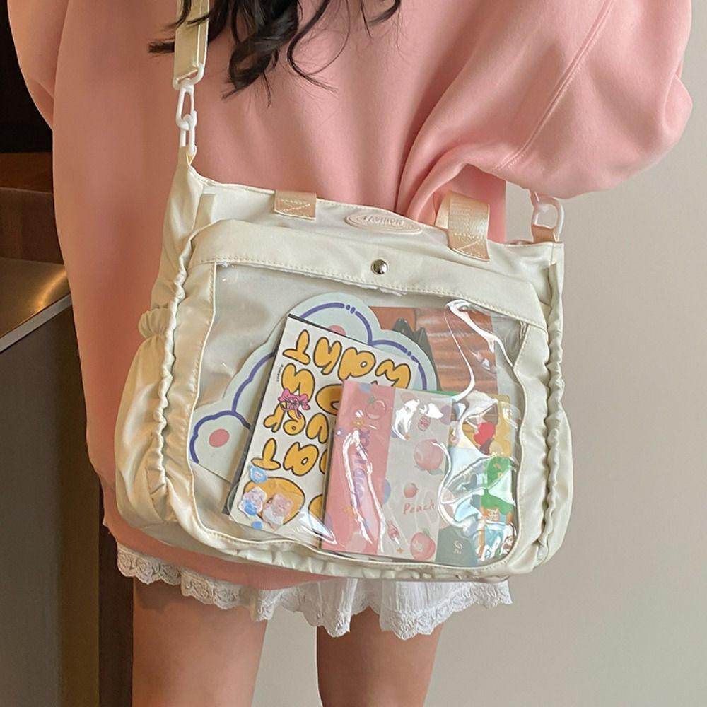 

Нейлонова прозора сумка Itabag Idol для зберігання товарів студентська сумка-тоут повсякденна сумка через плече Itabag щодня фіолетовий