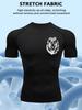 Mens Compression Short Sleeve T-Shirt White Lion Head Graphic Stretch Fabric Quick Dry Breathable High Elasticity Gym And Running Athletic Top