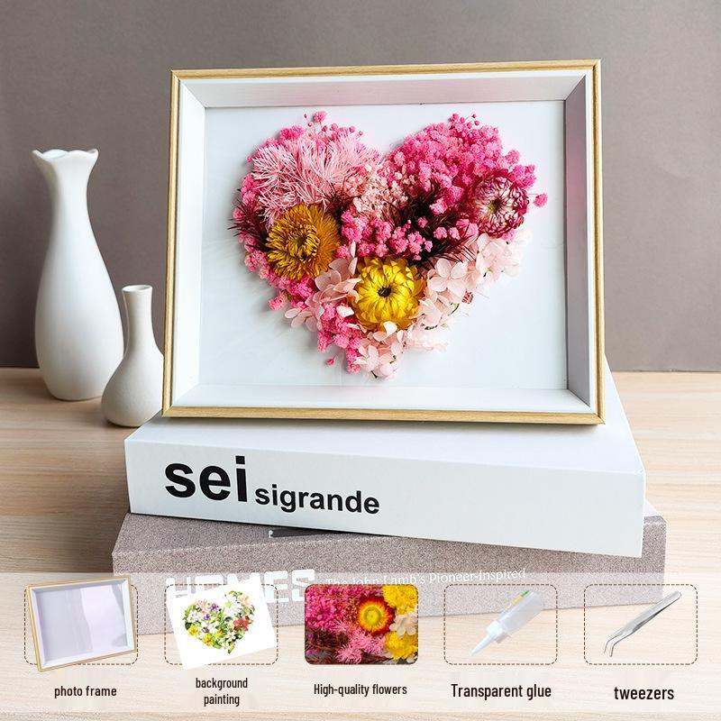 DIY Handmade 3D Preserved Flower Photo Frame Craft Kit