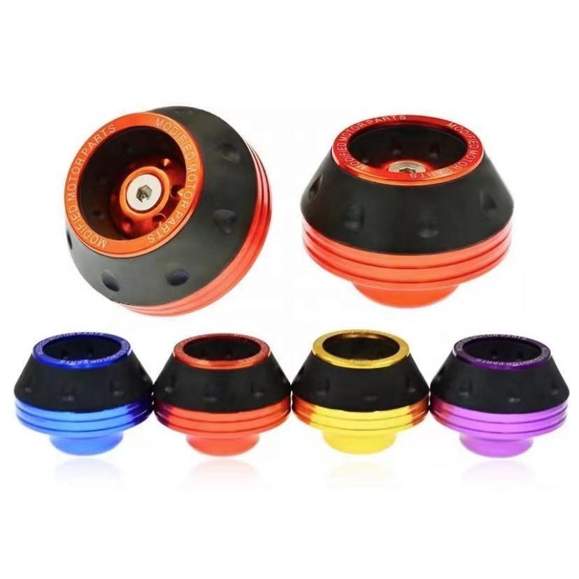 4PCS Universal Motorcycle Wheel Protection Crash Pad Motorbike Crash Protectors Alloy Motocross Falling Front Fork Slider Cups