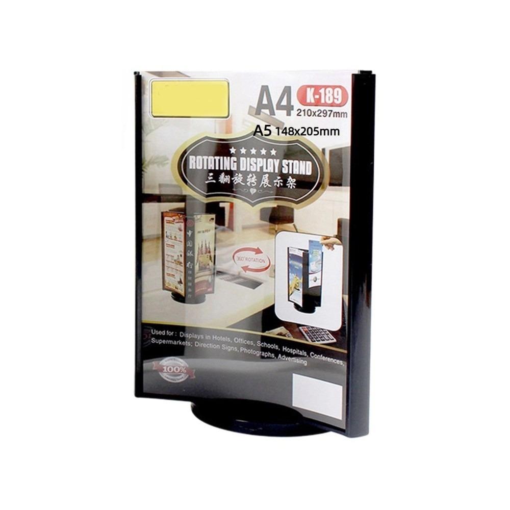 Transparent Menu Display Stand Three-Sided Vertical Price Tag Rack  Offices
