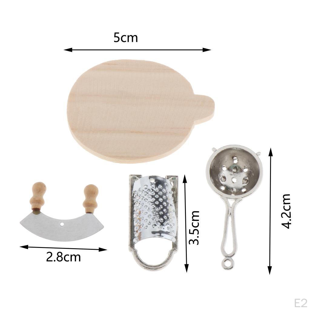 Dollhouse Miniature Kitchenware Playset Kits Pretend House Accs, Great Decoration , Creating a Scene