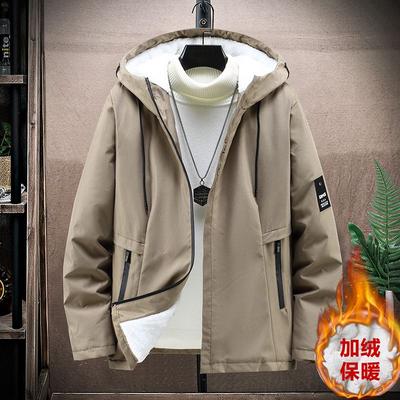 Winter Cotton-padded Jackets for Men Thickened Casual Hooded Loose Windproof and Warm Cotton