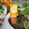 Natural Terracotta Watering Devices 4 Pcs/Set Plant Spikes, Cute Animal Self Cartoon Waterers for Pots Stakes, Automatic Slow Release Clay Tool