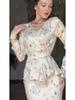 Elegant Winter Long Sleeve Retro Dress - European & American 2025 Trend