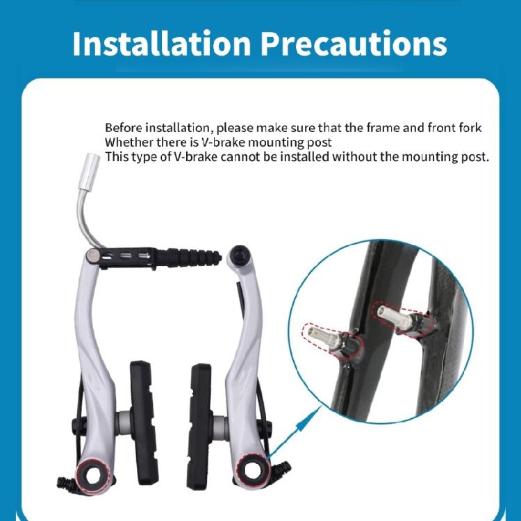 Mountain Bikes Linear V Brakes Bikes Brakes Calipers Aluminiums Alloy V Brakes Calipers Set For Bicycles Mountain Bikes