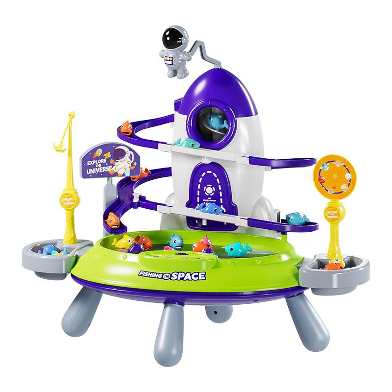 

Electric Space Fishing Toy Green, Interactive Rotary Track, 36x40cm, Kids Indoor Adventure Play, 3+ Years, Family Bonding Game зелений