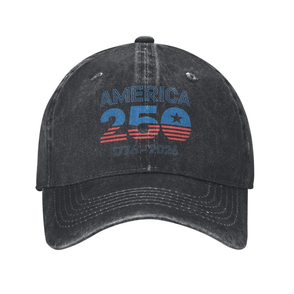 250 Years American Anniversary Print Cap Men Women Cotton  Trucker Hat Lerisure Wear Baseball Cap Adjustable