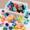 Wooden Dinosaur Beaded Rope Toy, Children DIY Baby Early Education Educational Beads Large Particle Building Block