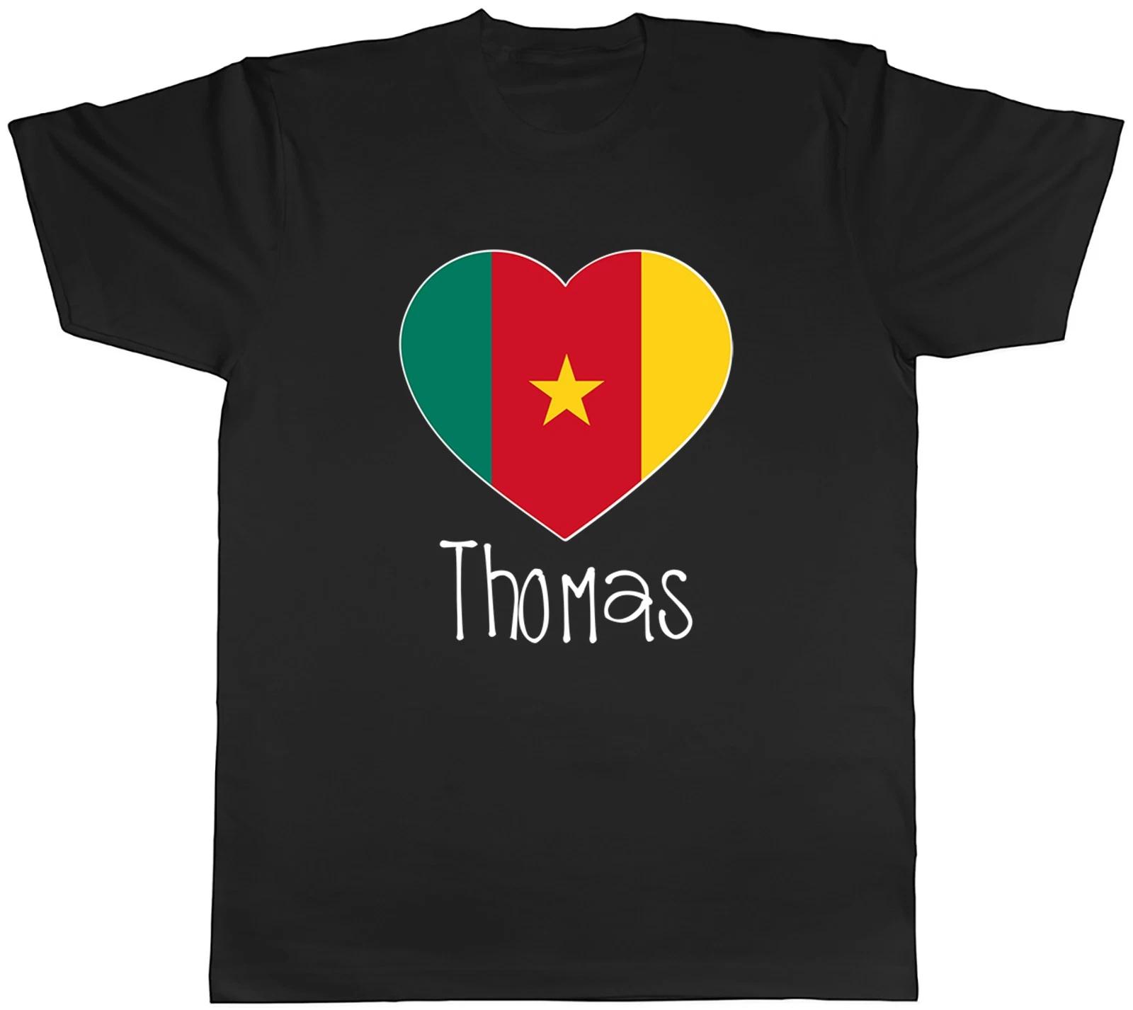Personalised Love Cameroon Football Supporter Mens T-Shirt Tee Gift Top XL