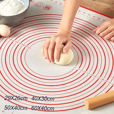 Tappetini da forno in silicone antiaderente da cucina Fodere per torte Rotolamento per pizza Tappetino per fondente per pasta per pizza