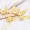 Ancient Thai Hair Sticks Rhinestone Golden Hair Fork Retro U-shaped Hairpin  Hanfu