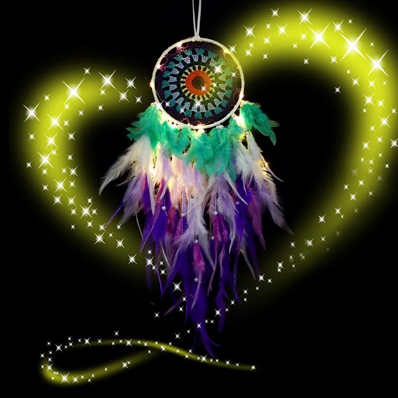 Personalized Christmas Purple Night Dream Catcher Hanging Decoration Fresh Simple Woven Wind Chime Decoration