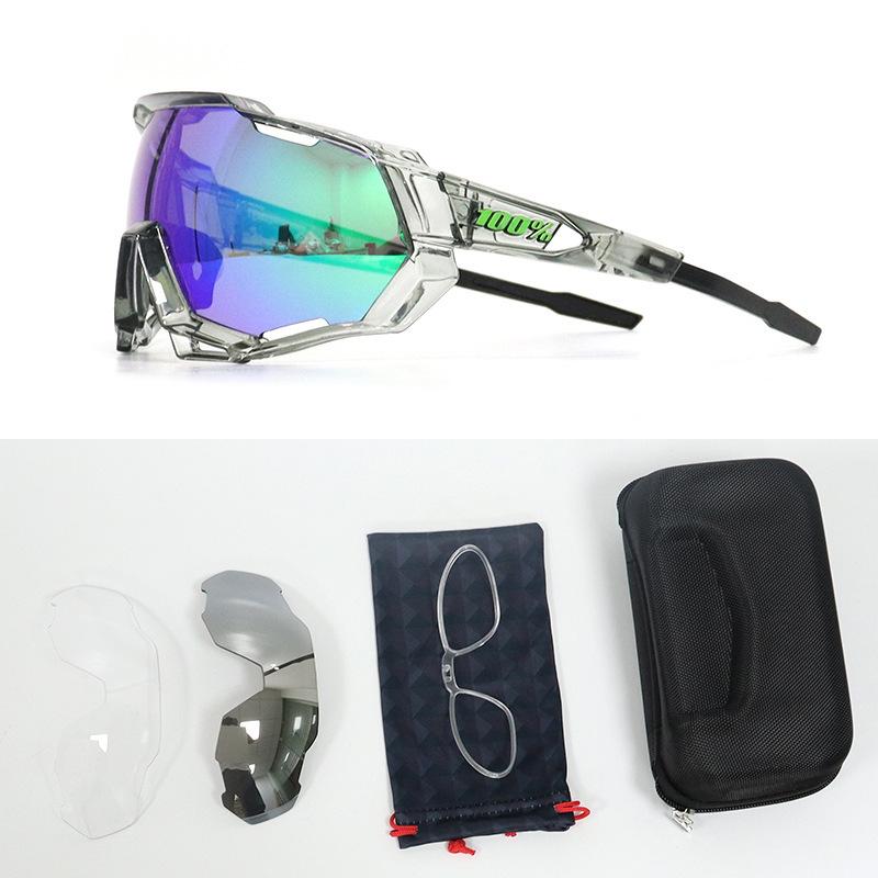 

Sports photochromic glasses, dustproof, windproof, sandproof goggles, full-frame, day and night dual-use photochromic glasses, myopia protection, UV S1Translucent gray frame
