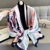 Women Long Silk Imitation Scarf Spring Autumn Fashion Floral Pashmina Shawl Wrap Female Foulard Bufanda Scarves Beach Poncho