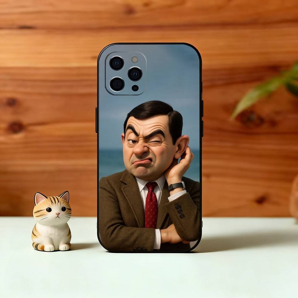 

Mr_B-Bean Phone Case For iPhone 17,16,15,14,13,12,11 Plus,Pro Max,XS,Soft Silicone Black Cover iPhone14Pro