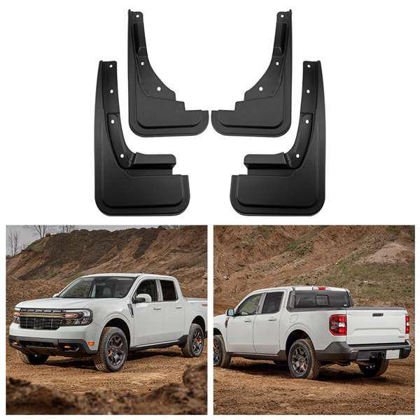 Black ABS Mud Flap Set for Ford Mave