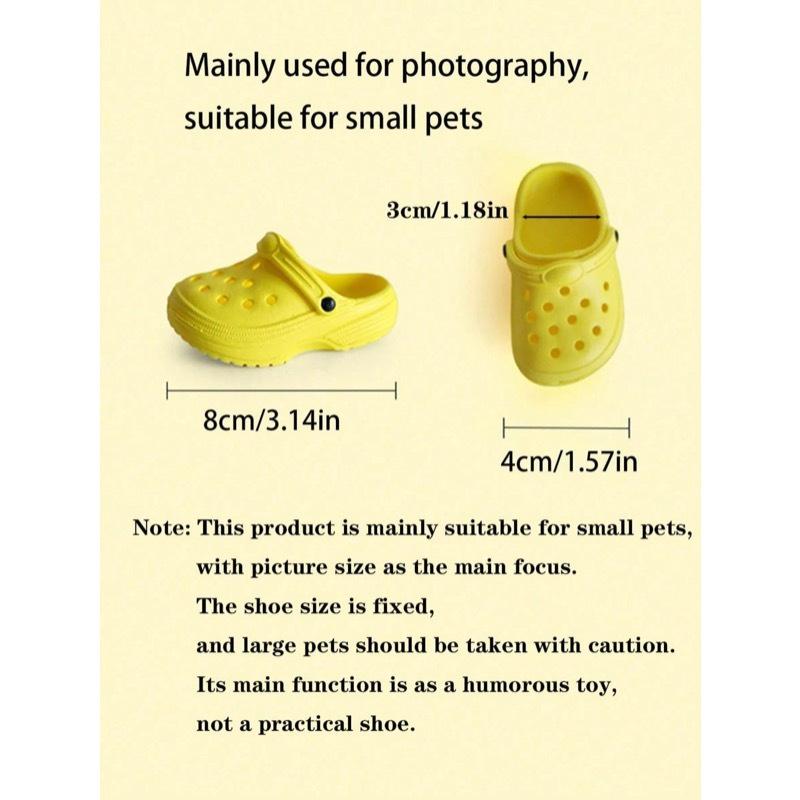 2pcs/1pair Mini Porous Shoes Classic Design Cats And Dogs Pet Photography Accessories Cute And Fun Toys For Small Pets Puppy Shoes Cartoon