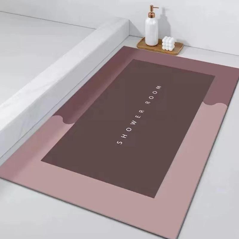 A Non-slip Bath Mat, Ultra-absorbent and Quick-drying Soft Shower Floor Mat, Machine Washable, Suitable for Bathrooms and Bedrooms, Home Bathroom Rugs