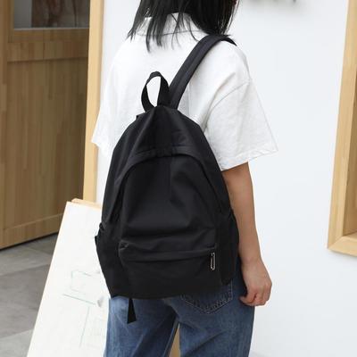 Leisure Female Nylon Shopping Travel Handbags Students Solid Color Large Capacity School Rucksacks Ladies Zipper Knapsacks