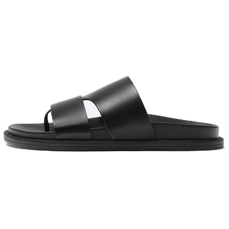 Zara Minimalist Non-Slip Slide Sandals Men Footwear Black 12763420800-35