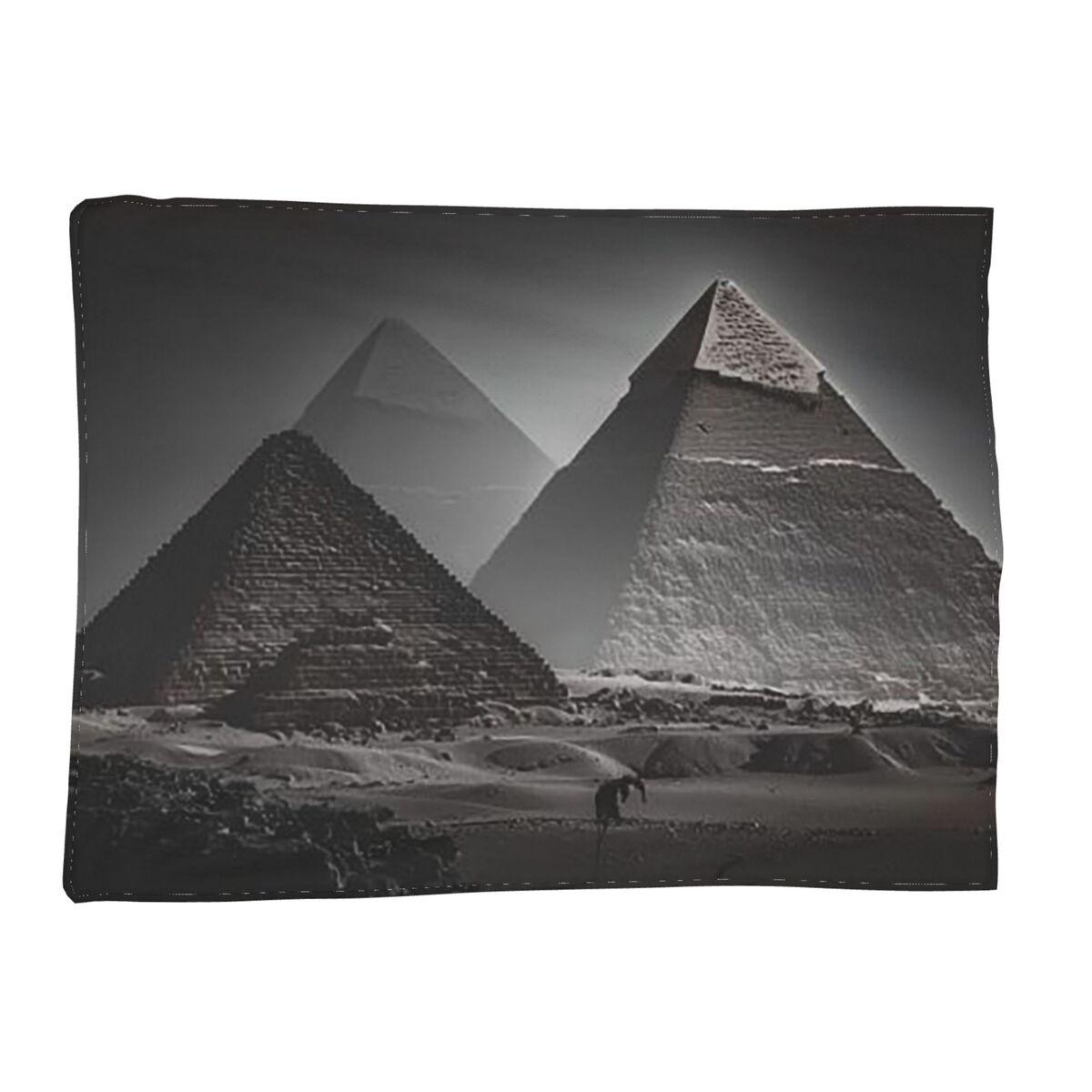 

Egyptian Pyramid Famous Architecture Blankets Soft Warm Flannel Throw Blanket Bedding for Living room Picnic Travel Home Couch 80x120cm