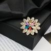 Europäische & Amerikanische Retro Luxus Farbiger Diamant Brosche - Vielseitiger Legierungsanstecker & Korsagen-Accessoire