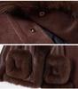 Winter 2024 Women's Young Style Fox Fur Motorcycle Suede Down Jacket YJ6896