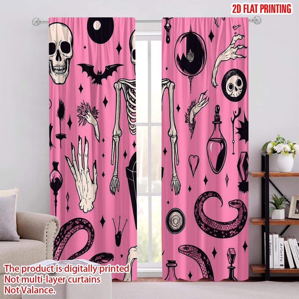 

2pcs,2D plane printing Print Curtains Gothic Anatomy Montage 100% Polyester (without rod) Festive Ldeal for Living Room and 52.50 × 116.00 cm 2 pcs