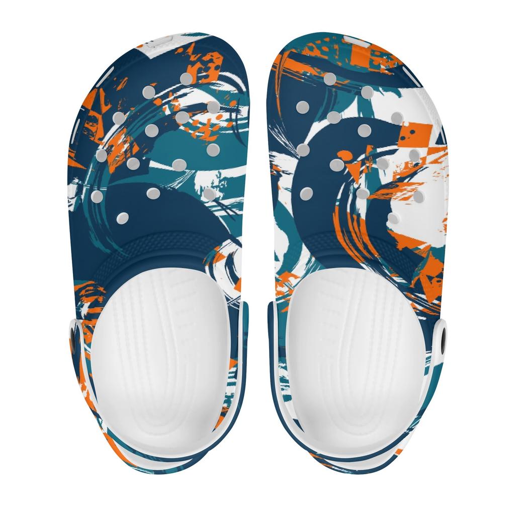 Printed EVA Garden Clogs Unisex Lightweight Breathable Slip On Shoes Beach Pool Bathroom Home Casual Wear Indoor Outdoor Wear