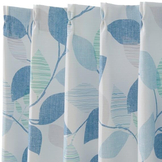 

Nitori Fenrir Blue Blackout Level 7353663 (NITORI) Curtains, 2, Heat-Resistant, 100x110x2, синий