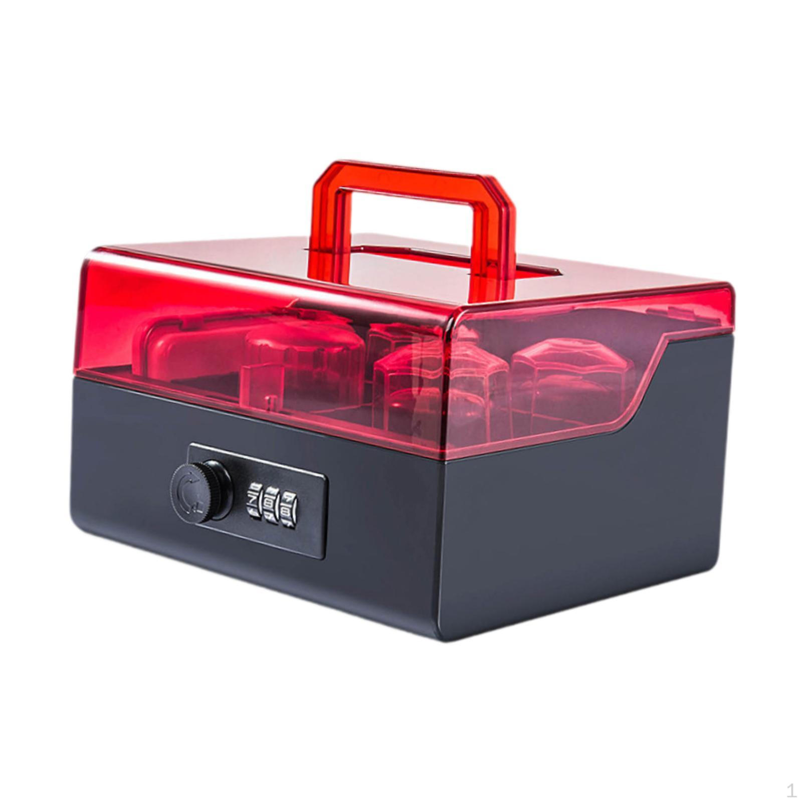 

Запираемый ящик для хранения пломб для финансовых пломб с портативной конструкцией Black Red