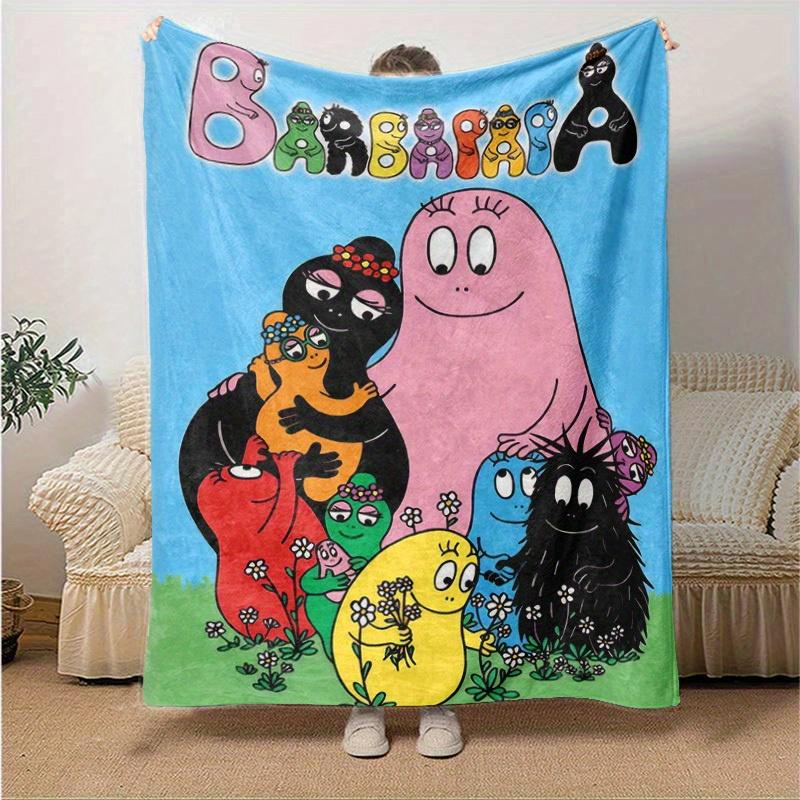 

1pc, Barbapapa Throw Blanket, Soft & Cozy Blanket for Friends, Home Decor, Couch Cover, Travel, Camping, Office Nap, Gift IdeaB011 130x150cm